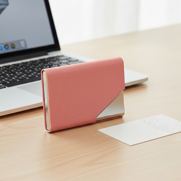 맨포스 심플 명함케이스(핑크) 