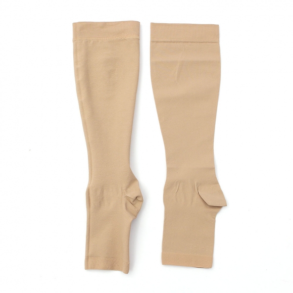 서포팅 오픈토 종아리 압박밴드(XS) (베이지)