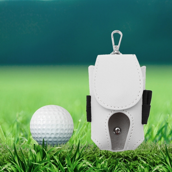 스티치 골프공 파우치(화이트) 
