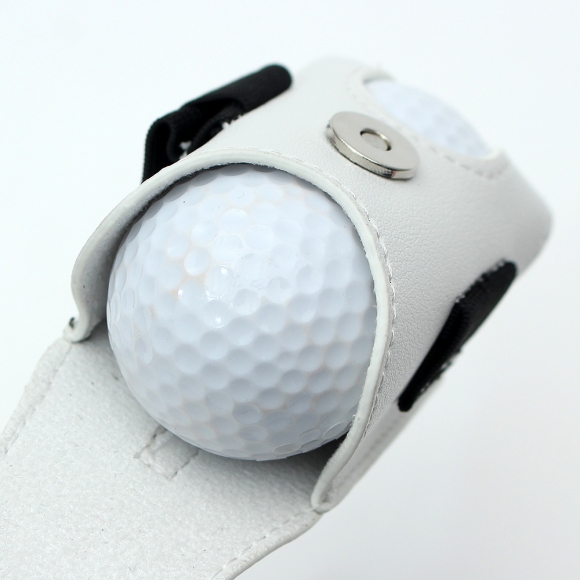 스티치 골프공 파우치(화이트) 