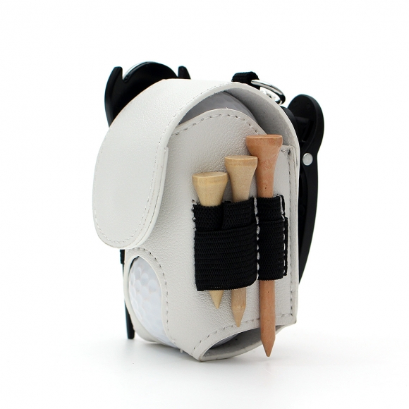 스티치 골프공 파우치(화이트) 