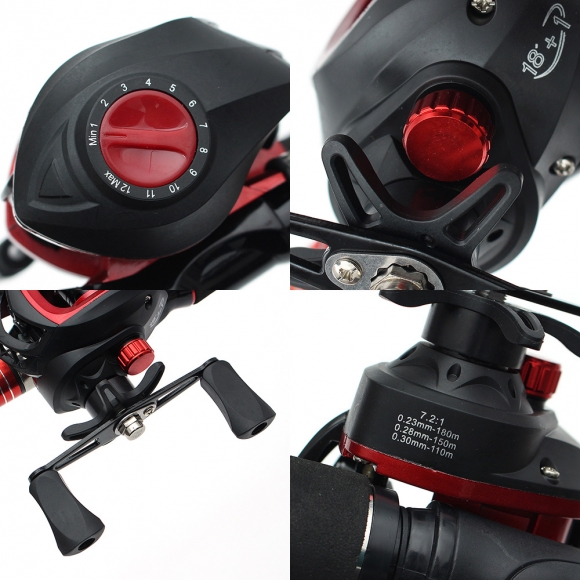 고피싱 베이트 릴+루어+낚싯대세트(2.1m) (좌핸들)