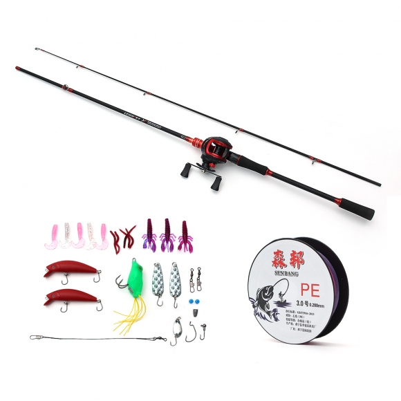 고피싱 베이트 릴+루어+낚싯대세트(2.1m) (좌핸들)