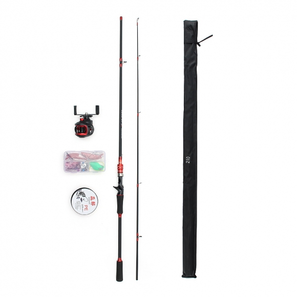 고피싱 베이트 릴+루어+낚싯대세트(2.1m) (좌핸들)