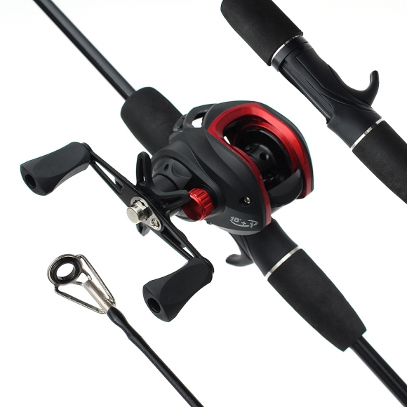 굿캐스팅 베이트 릴+루어+낚싯대세트(1.6m) (좌핸들)