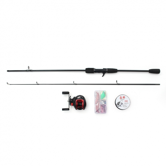 굿캐스팅 베이트 릴+루어+낚싯대세트(1.6m) (좌핸들)