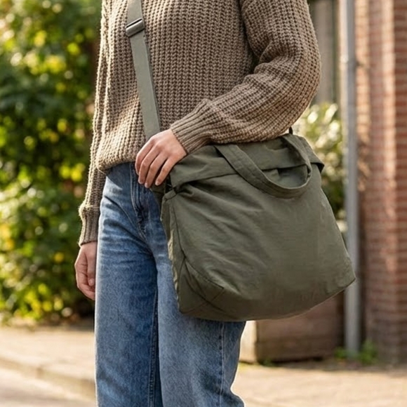 제이업 나일론 크로스백(카키)