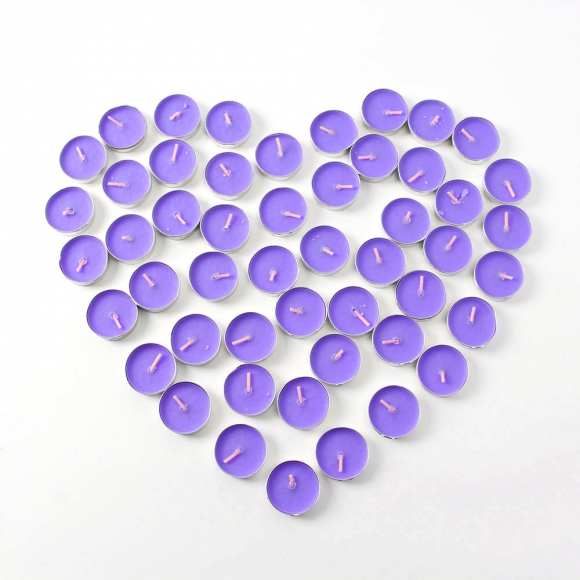 캔들하우스 원형 티라이트 50p세트(퍼플)