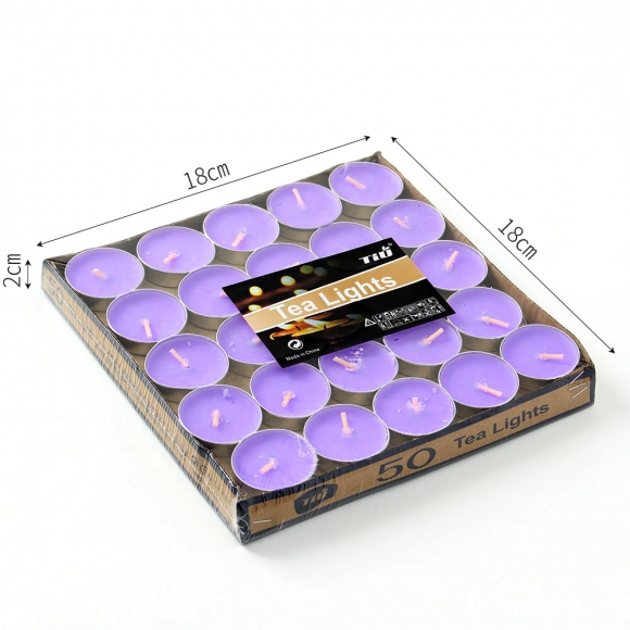 캔들하우스 원형 티라이트 50p세트(퍼플)