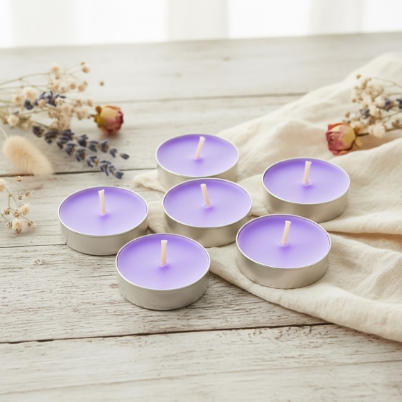 캔들하우스 원형 티라이트 50p세트(퍼플)
