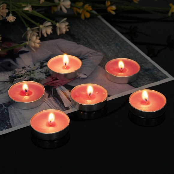 캔들하우스 원형 티라이트 50p세트(퍼플)