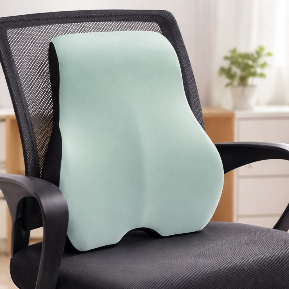 커브 메모리폼 의자 등받이 쿠션(민트)
