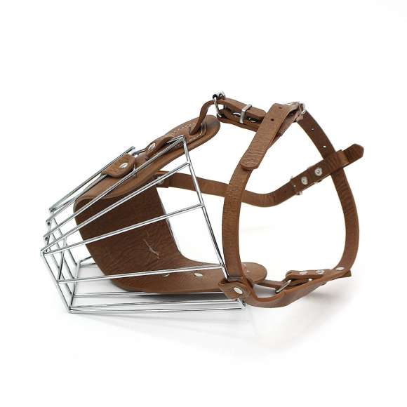 펫가드 스틸 강아지 입마개(XL) (브라운)
