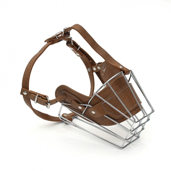 펫가드 스틸 강아지 입마개(XL) (브라운)