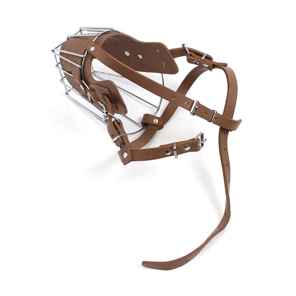 펫가드 스틸 강아지 입마개(XL) (브라운)