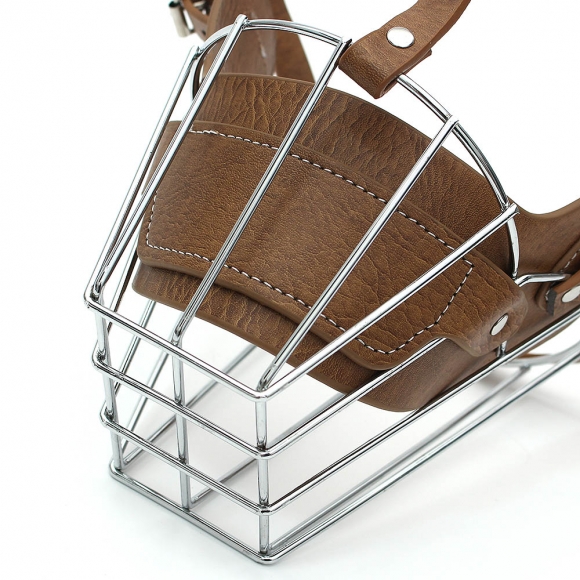 펫가드 스틸 강아지 입마개(XL) (브라운)