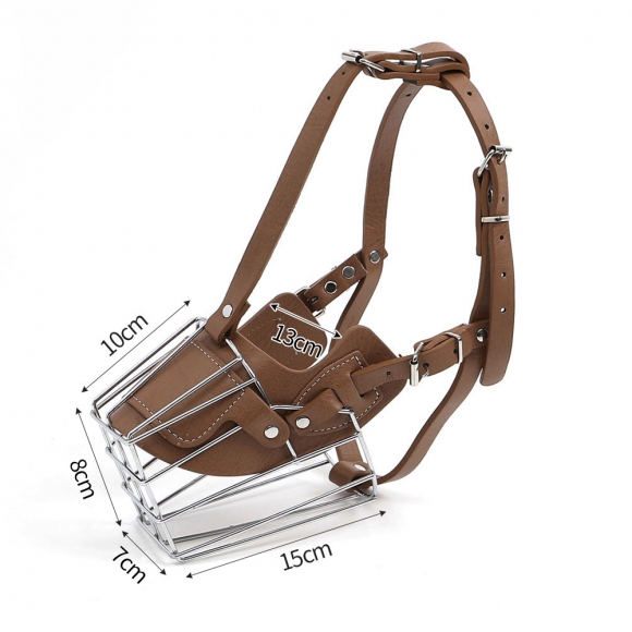 펫가드 스틸 강아지 입마개(XL) (브라운)