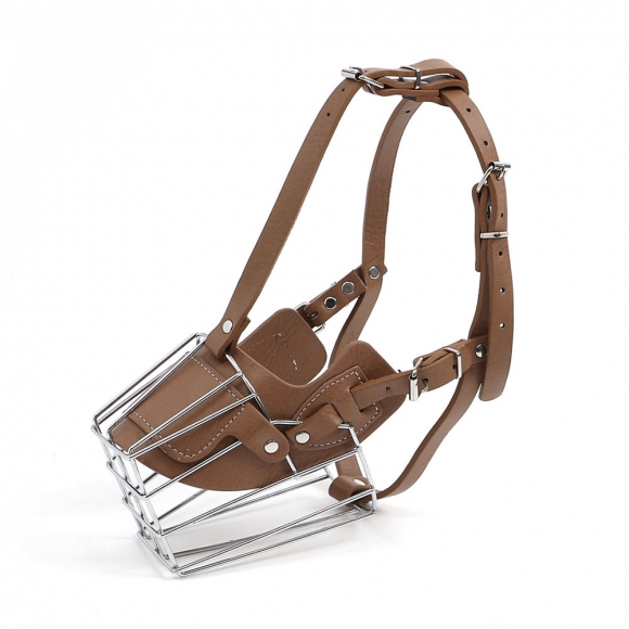 펫가드 스틸 강아지 입마개(XL) (브라운)