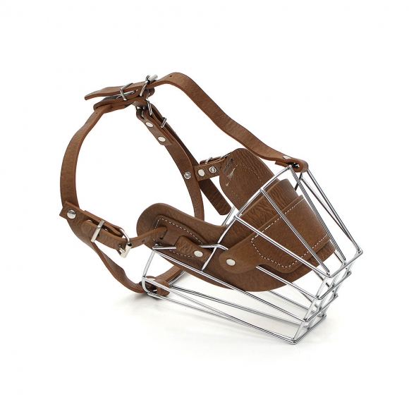 펫가드 스틸 강아지 입마개(XL) (브라운)