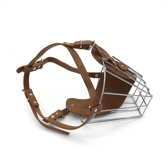 펫가드 스틸 강아지 입마개(XL) (브라운)