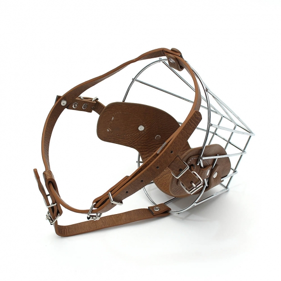 펫가드 스틸 강아지 입마개(XL) (브라운)