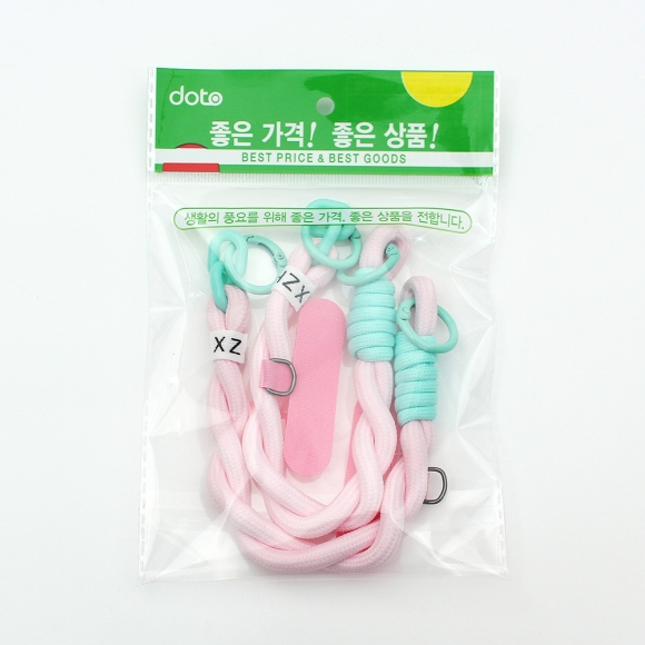 체인타이 핸드폰 손목 스트랩 2세트(핑크)