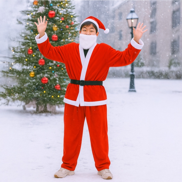 행복가득 크리스마스 산타복(고급형) (청소년용)