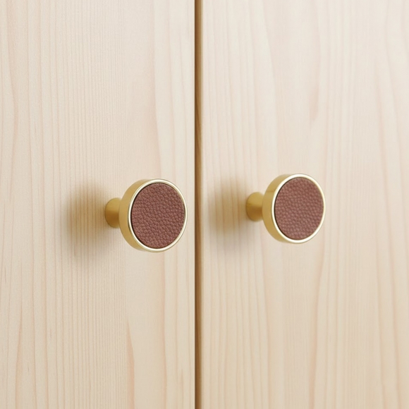 로베인 원형 가죽 가구손잡이(26mm)