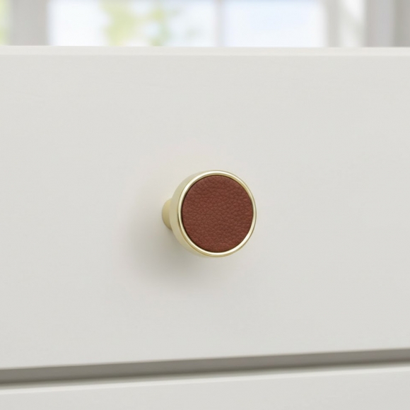 로베인 원형 가죽 가구손잡이(26mm)