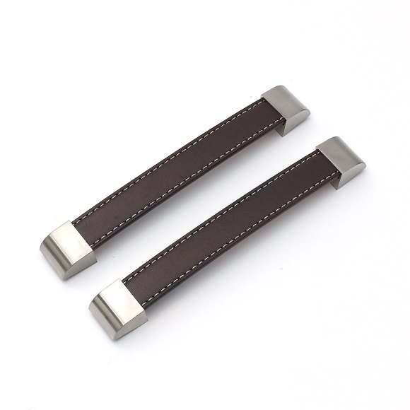 렛홈 가죽 가구손잡이 2세트(160mm) (브라운)