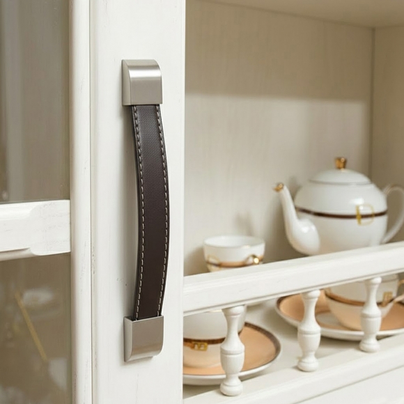 렛홈 가죽 가구손잡이 2세트(192mm) (브라운)