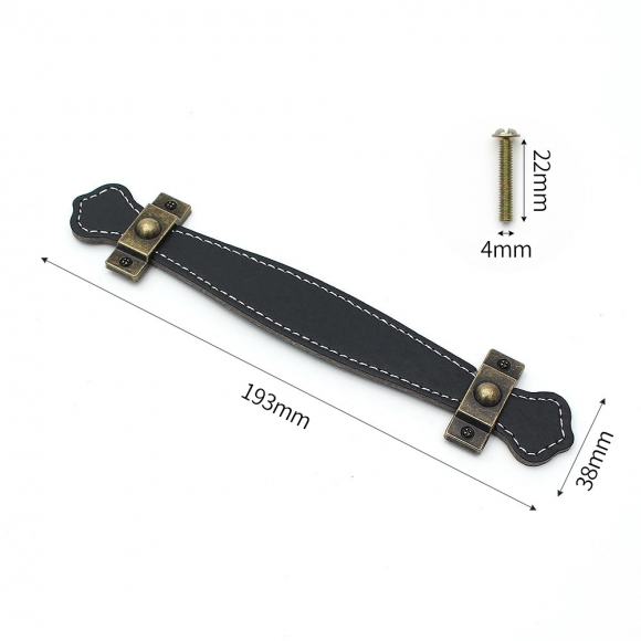 레더룸 가죽 가구 손잡이 5세트(128mm) (클래식블랙)