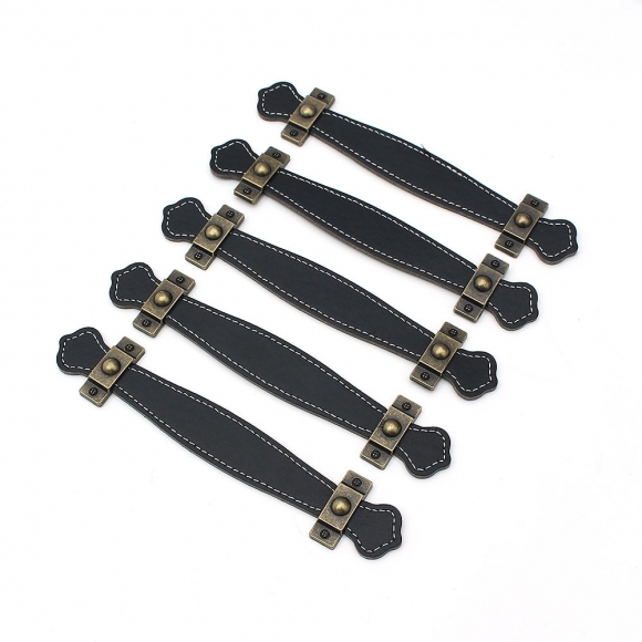 레더룸 가죽 가구 손잡이 5세트(128mm) (클래식블랙)