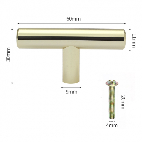 노르디아 골드 가구손잡이 4개입(1구) (미니멀)