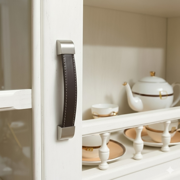 렛홈 가죽 가구손잡이 4세트(128mm) (브라운)