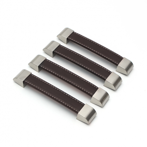 렛홈 가죽 가구손잡이 4세트(128mm) (브라운)