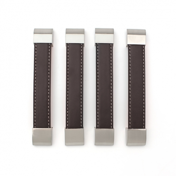 렛홈 가죽 가구손잡이 4세트(128mm) (브라운)