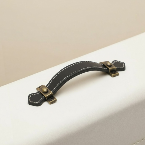 레더룸 가죽 가구 손잡이 6세트(96mm) (클래식블랙)