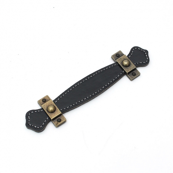 레더룸 가죽 가구 손잡이 6세트(96mm) (클래식블랙)