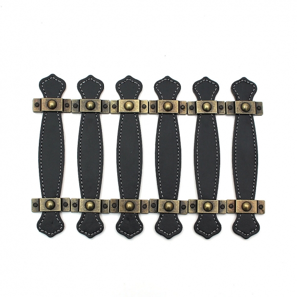 레더룸 가죽 가구 손잡이 6세트(96mm) (클래식블랙)