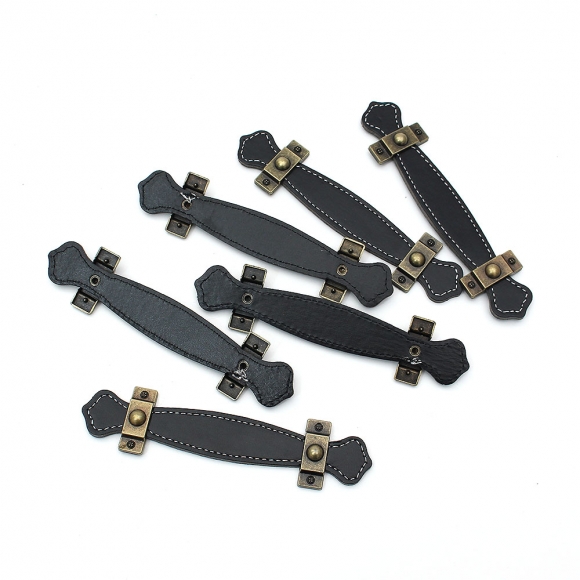 레더룸 가죽 가구 손잡이 6세트(96mm) (클래식블랙)