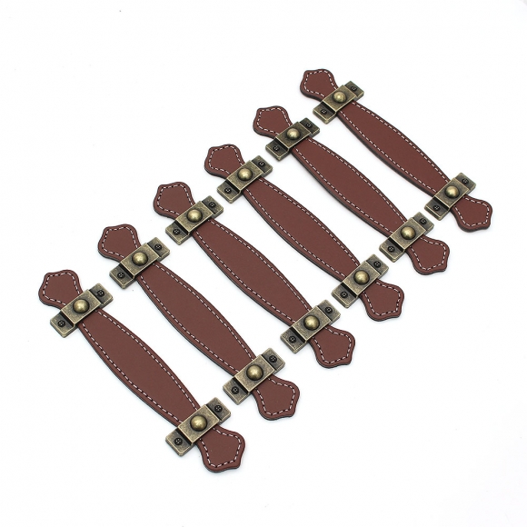 레더룸 가죽 가구 손잡이 6세트(96mm) (클래식브라운)