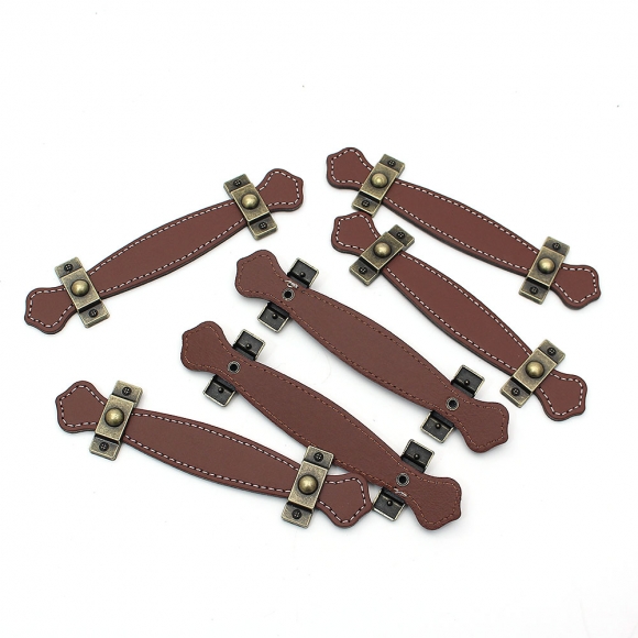 레더룸 가죽 가구 손잡이 6세트(96mm) (클래식브라운)
