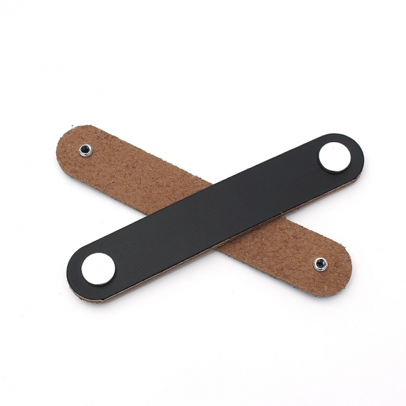 레더룸 가죽 가구 손잡이 4세트(96mm) (모던블랙)