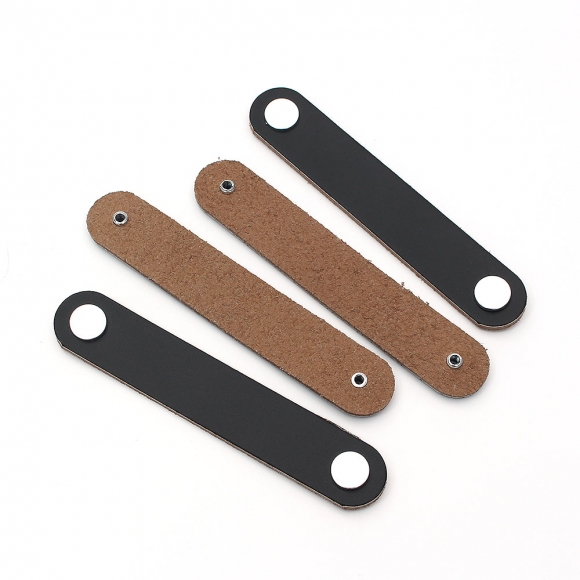 레더룸 가죽 가구 손잡이 4세트(96mm) (모던블랙)