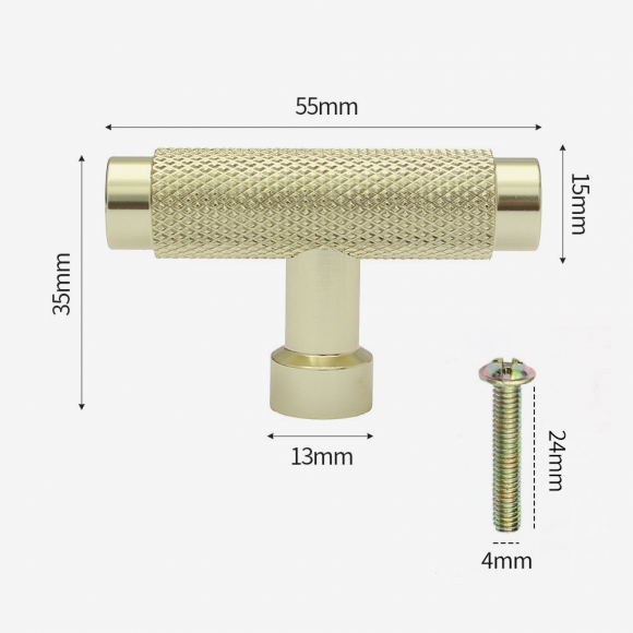 노르디아 골드 가구손잡이 4개입(1구) (다이아)