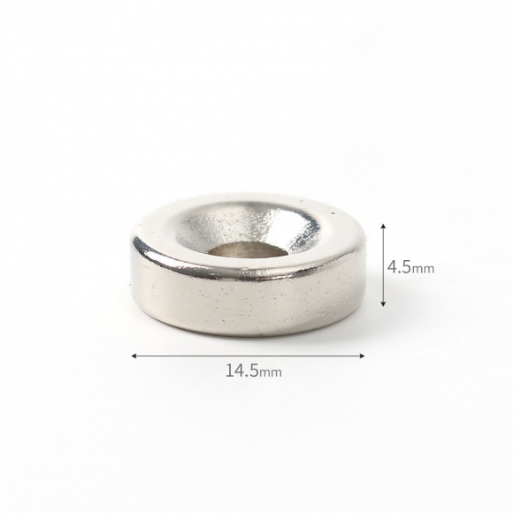 [몬스터킹] 네오디뮴 원형사라 자석 10개입(14.5x4.5mm) (홀10/5)