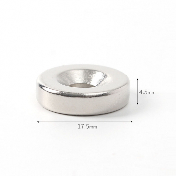 [몬스터킹] 네오디뮴 원형사라 자석 10개입(17.5x4.5mm) (홀10/5)