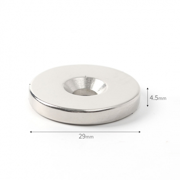 [몬스터킹] 네오디뮴 원형사라 자석 5개입(29x4.5mm) (홀12/6)