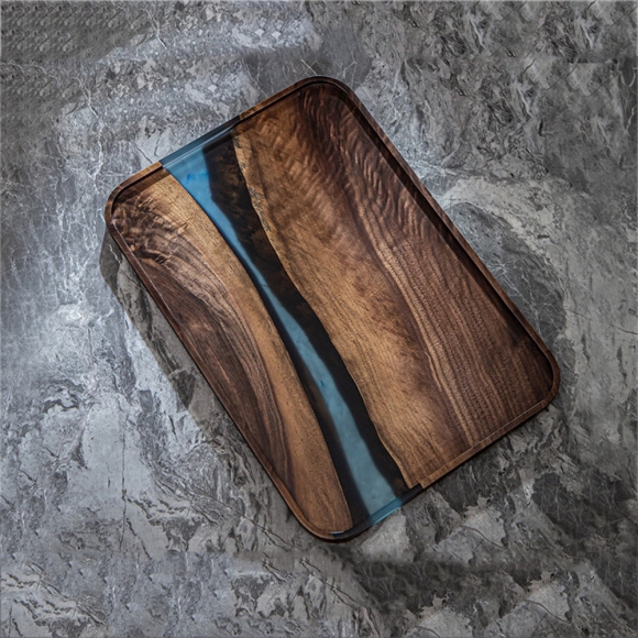 호두나무 사각 차앤티 트레이(36cm*25cm)